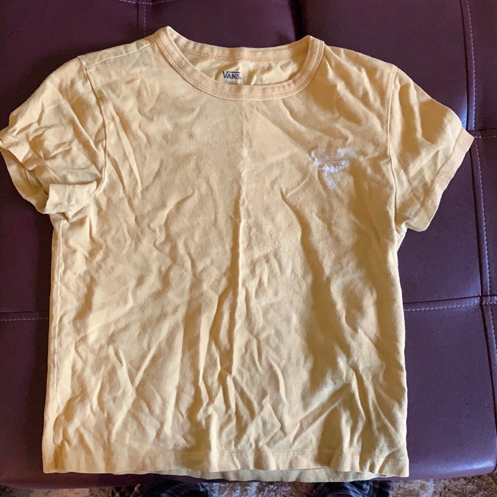 Vans size small yellow t shirt